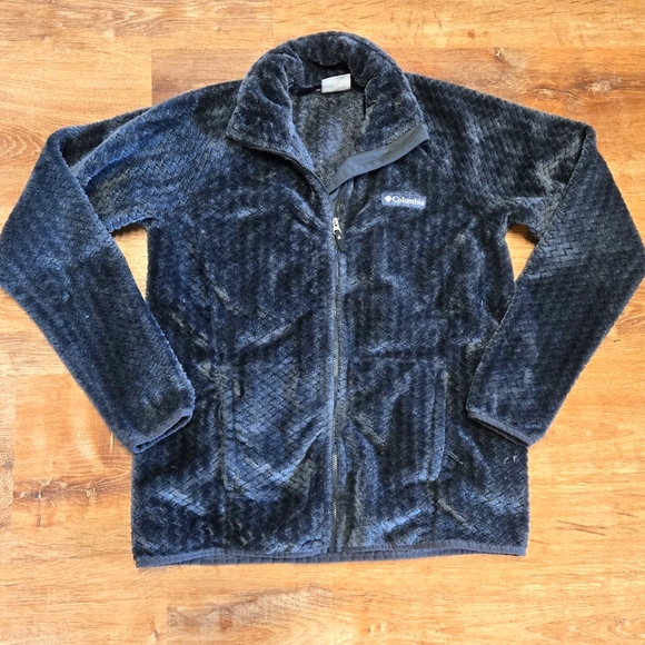 Columbia Tops - Columbia Dark Gray Textured Fleece Sweatshirt